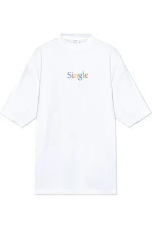 Vetements Homme, Tops, Blanc, Taille: S Oversized T-shirt