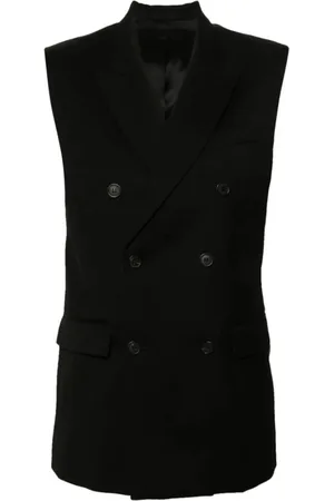 WARDROBE.NYC Femme, Vestes, Noir, Taille: 36 FR Gilet Noir à Double Boutonnage