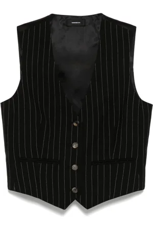 WARDROBE.NYC Femme, Vestes, Noir, Taille: 40 FR Gilet à Rayures Noires