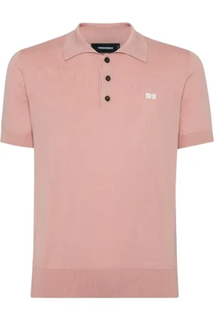 Dsquared2 Homme, Tops, Rose, Taille: M Polo en coton avec logo D2