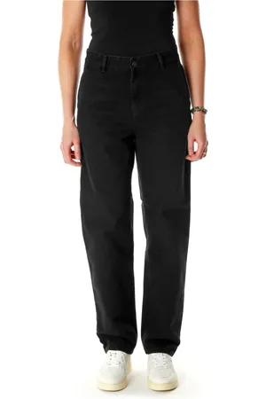 Carhartt Femme, Pantalons, Noir, Taille: W25 Pantalon de Travail Coupe Droite Décontractée