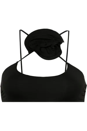LA REVECHE Femme, Maillots de bain, Noir, Taille: 40 FR Haut de Bikini Noir avec Style Petra