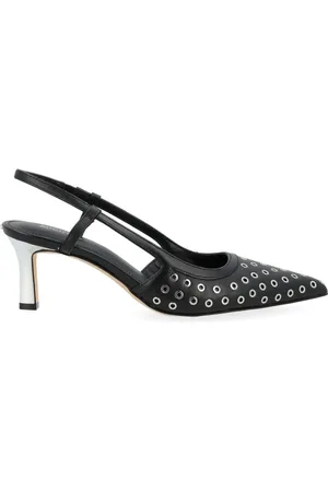 Michael Kors Femme, Chaussures, Noir, Taille: 36 1/2 EU Sandale noire Mid Sling