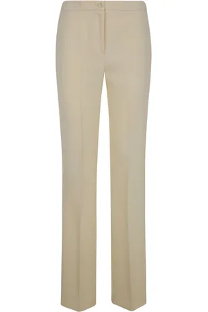 Twin-Set Femme, Pantalons, Blanc, Taille: 36 FR Pantalon Blanc avec Détails Dorés