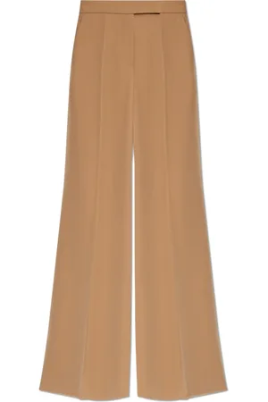 Max Mara Femme, Pantalons, Brun, Taille: 34 FR Pantalon Plissé Ninfa