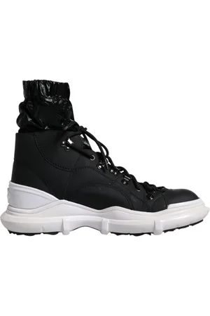 Dolce & Gabbana Homme, Chaussures, Noir, Taille: 44 EU Baskets Montantes en Nylon et Cuir Noir