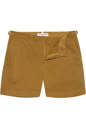 Orlebar Brown Homme, Shorts, Brun, Taille: W34 Shorts en coton stretch kaki doré