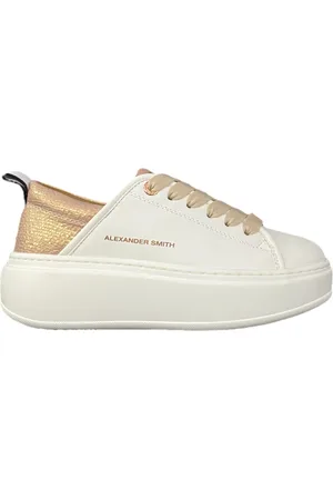 Alexander Smith Femme, Chaussures, Blanc, Taille: 39 EU Baskets femme haute en cuir blanc nude