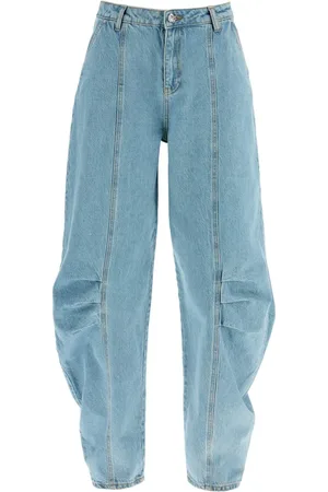 ROTATE Femme, Jeans, Bleu, Taille: 38 FR Jean Denim Beige Bleu Sculptural