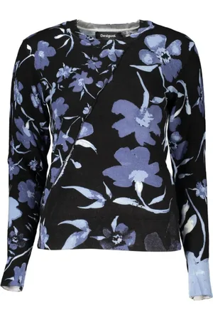 Desigual Femme, Pulls, Multicolore, Taille: 38 FR Pull Chic à Col Rond Contrastant