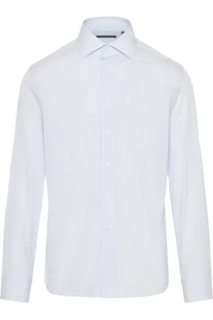 corneliani Homme, Chemises, Bleu, Taille: XL Chemise à rayures en coton fabriquée en Italie