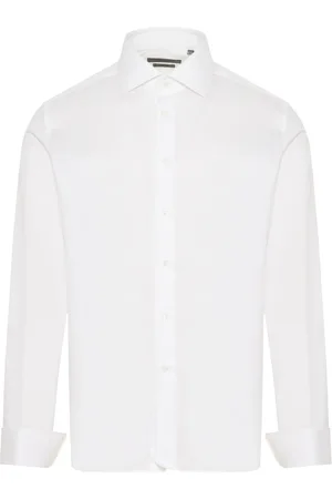 corneliani Homme, Chemises, Blanc, Taille: XL Chemise en Coton Sans Ride Italie Code Designer