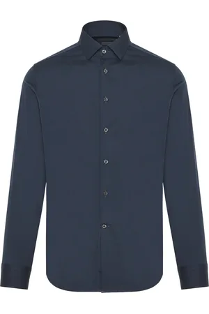 corneliani Homme, Chemises, Bleu, Taille: 4XL Chemise en Coton Stretch