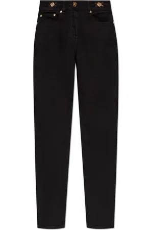 VERSACE Femme, Jeans, Noir, Taille: W26 Tapered leg jeans