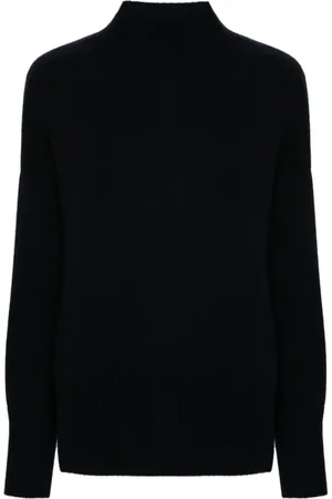 Allude Femme, Pulls, Noir, Taille: 36 FR Pull à col montant 5GG tricot plat