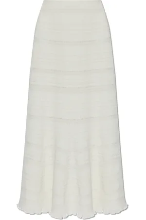 Lanvin Femme, Jupes, Blanc, Taille: 36 FR Jupe en coton