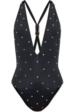 VERSACE Femme, Maillots de bain, Noir, Taille: 40 FR Maillot une pièce avec des appliqués scintillants