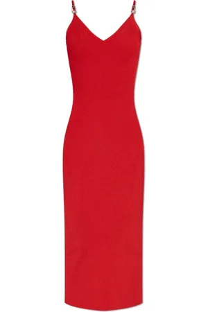 VERSACE Femme, Robes, Rouge, Taille: 34 FR Robe ajustée à bretelles