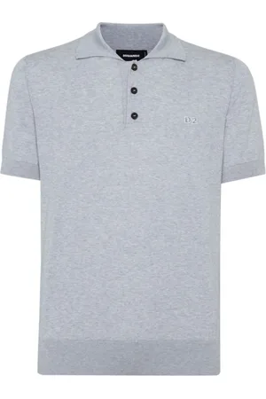 Dsquared2 Homme, Tops, Gris, Taille: S Polo en coton mélangé