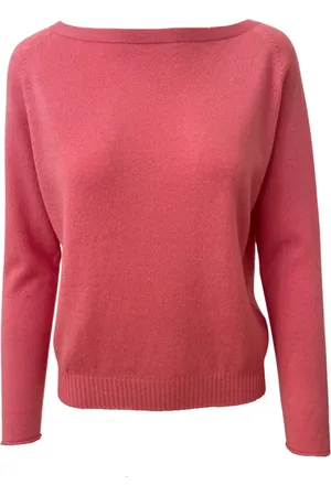 Gran Sasso Femme, Pulls, Rose, Taille: 42 FR Pull col bateau en cachemire Fuchsia