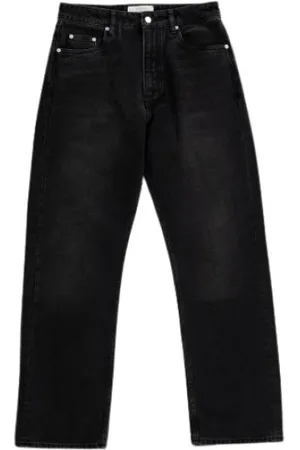 STUDIO NICHOLSON Homme, Jeans, Noir, Taille: S Jean noir Riso, coupe droite, 5 poches