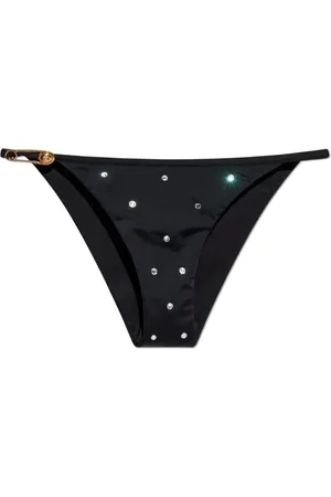 VERSACE Femme, Maillots de bain, Noir, Taille: 42 FR Bas de maillot de bain avec des appliques scintillantes