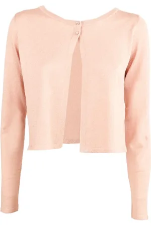 pennyblack Femme, Pulls, Rose, Taille: 42 FR Veste Rayée en Coton