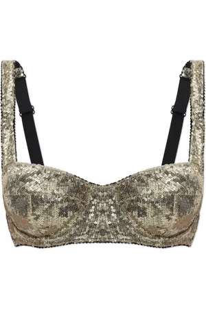 Dolce & Gabbana Femme, Sous-vêtements, Jaune, Taille: 90B FR Soutien-gorge à sequins