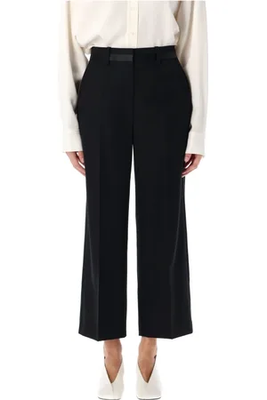 ANINE BING Femme, Pantalons, Noir, Taille: 36 FR Pantalon Tuxedo en Laine Noire Louisa