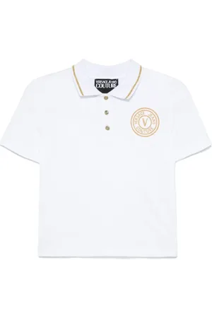VERSACE Femme, Tops, Blanc, Taille: 42 FR Bianco E Oro T-Chemises & Polos