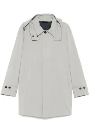 BRIONI Homme, Manteaux, Gris, Taille: M Parka gris cendre avec capuche