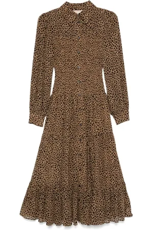 Michael Kors Femme, Robes, Brun, Taille: 38 FR Robe Élégante Marrone pour Femmes