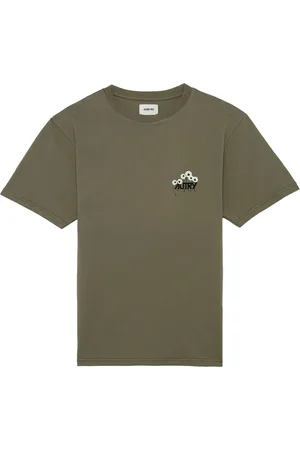 Autry Homme, Tops, Vert, Taille: M T-shirt en coton imprimé floral