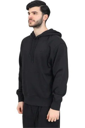 Calvin Klein Homme, Sweatshirts et sweats à capuche, Noir, Taille: 2XL Sweat à capuche noir avec impression graphique abstraite