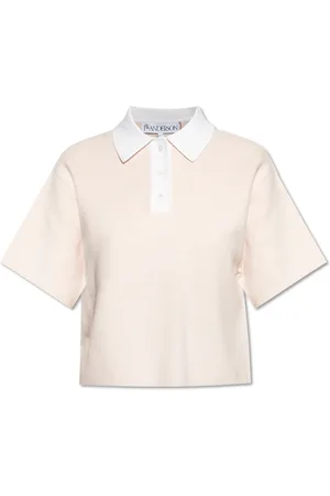 J.W.Anderson Femme, Tops, Rose, Taille: 42 FR Polo avec Finition Cachemire