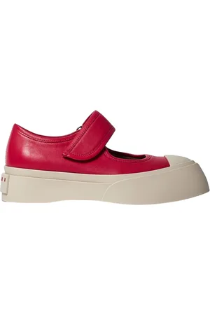 Marni Femme, Chaussures, Rouge, Taille: 36 EU Chaussures en Cuir à Semelle Épaisse