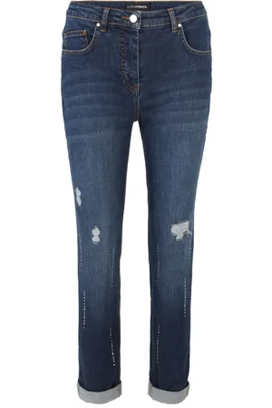 DORIS S Femme, Jeans, Bleu, Taille: 44 FR Jean Slim-Fit avec Détails Vintage