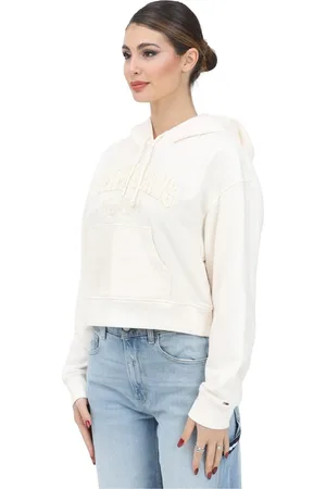 Tommy Hilfiger Femme, Sweatshirts et sweats à capuche, , Taille: 40 FR Sweat à capuche vintage crème