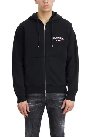 Dsquared2 Homme, Sweatshirts et sweats à capuche, Noir, Taille: M Sweat à capuche zippé