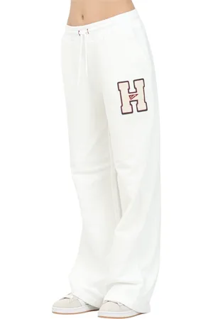 Tommy Hilfiger Femme, Pantalons, Blanc, Taille: 36 FR Pantalon de sport blanc à jambes larges