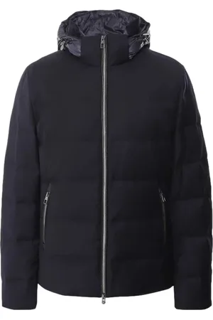 MONTECORE Homme, Vestes, Bleu, Taille: 2XL Doudoune Marine avec Capuche Amovible
