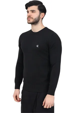 Calvin Klein Homme, Pulls, Noir, Taille: M Essentiel Pull Col Rond Noir