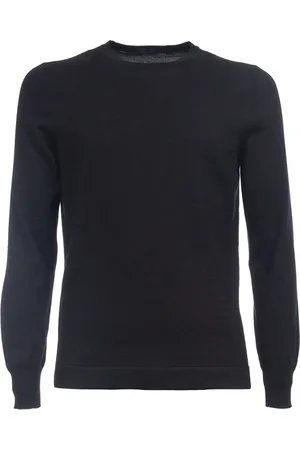 Gran Sasso Homme, Pulls, Noir, Taille: L Pull Slim Fit en Laine