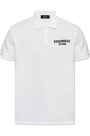 Dsquared2 Homme, Tops, Blanc, Taille: 2XL Polo avec Logo