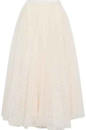 LOVESHACKFANCY Femme, Jupes, , Taille: 38 FR Jupe longue en tulle pailleté