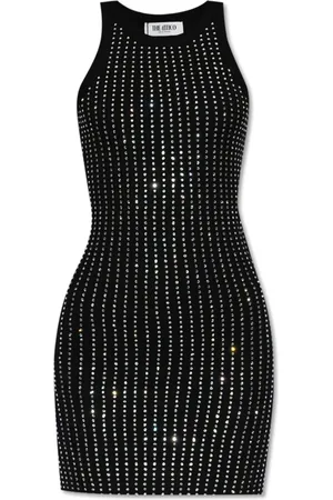 The Attico Femme, Robes, Noir, Taille: 38 FR Robe avec garniture décorative