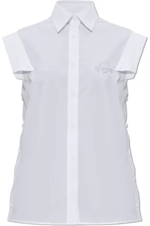 Moschino Femme, Blouses et Chemises, Blanc, Taille: 38 FR Chemise sans manches