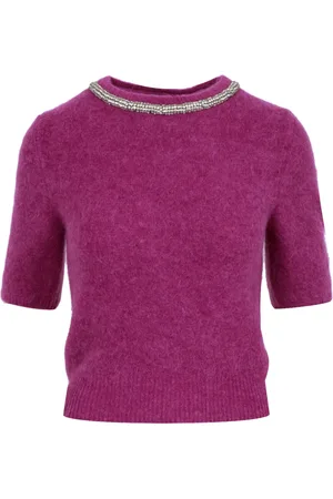 SIMONA CORSELLINI Femme, Pulls, Rose, Taille: 40 FR Pull à cordon de strass