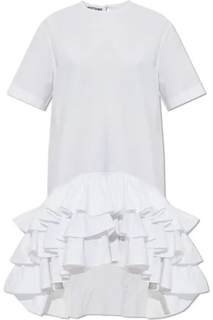 Moschino Femme, Robes, Blanc, Taille: 36 FR Robe asymétrique avec volants