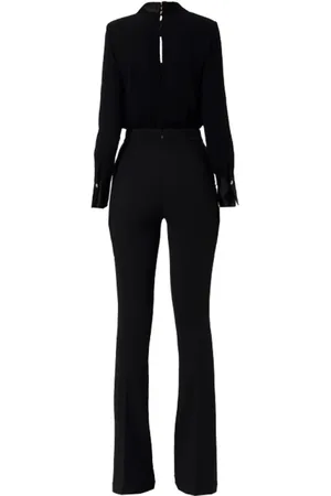 Elisabetta Franchi Femme, Combinaisons et Ensembles, Noir, Taille: 42 FR Ensemble Chemise et Pantalon en Viscose